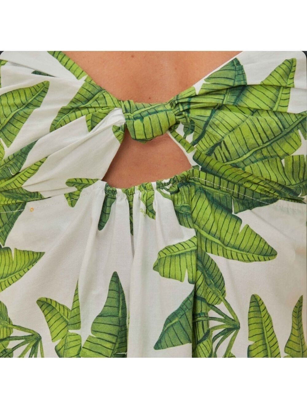 Farm Rio Off-White Palms Fan Mini Dress - Picture 5 of 7